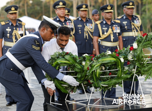 SLAF FALLEN WAR HEROES HONOURED AT THE WAR HEROES MONUMENT SLAF TRADE TRAINING SCHOOL, EKALA